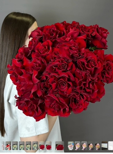 Монобукет из 25 французских роз от интернет-магазина цветов в 